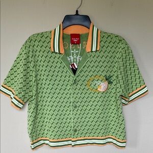 Smoke Rise RED Buttoned Maison Top